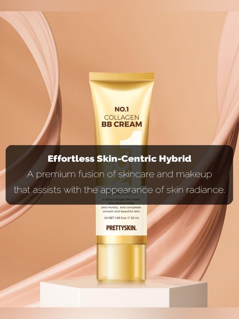 PRETTYSKIN No.1 Collagen BB Cream SPF 50+ PA++++ – Korean Beauty Glow Cream 50mL - Picture 3 of 8